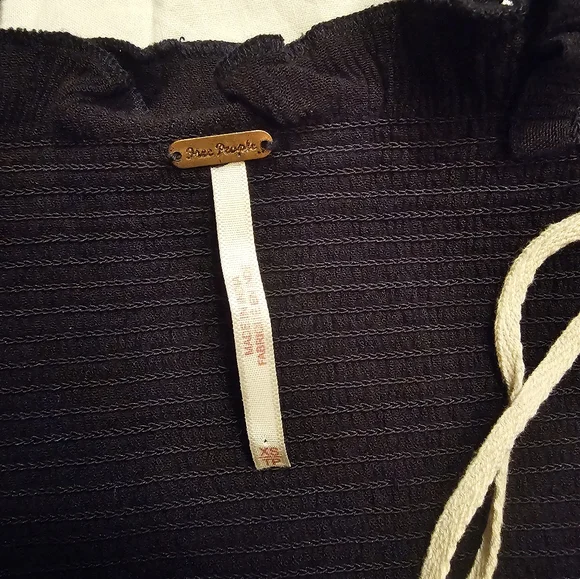 Free People Black Crop Top Woman's XS - Picture 5 of 6